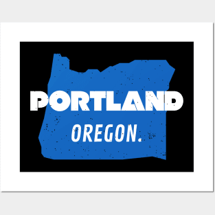 Portland Oregon State Map USA Pride Posters and Art